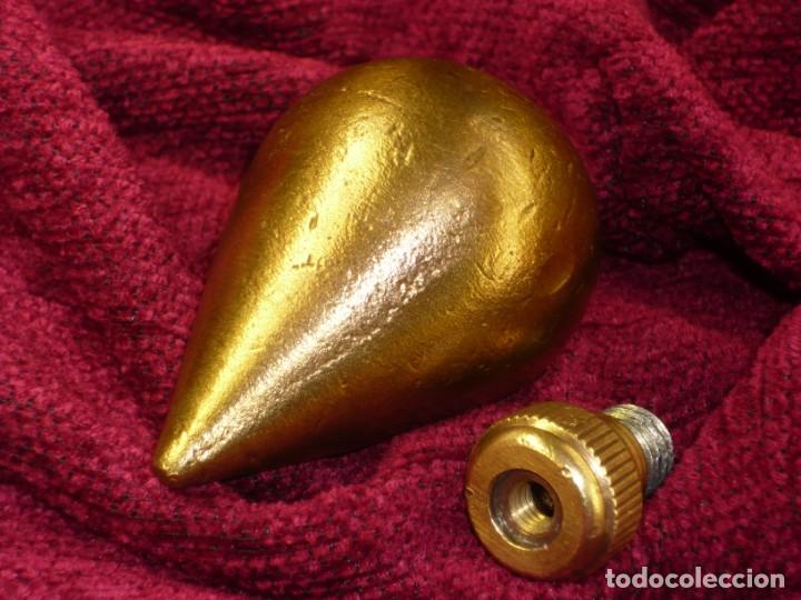 Antig&uuml;edades: Plomada Construcci&oacute;n Pera. Cabeza roscada. Bronce. Plumb bob Pear Construction. Threaded head. - Foto 8