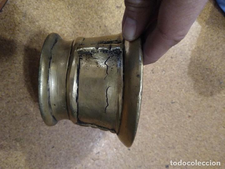 Antig&uuml;edades: ANTIGUO MORTERO ALMIREZ DE BRONCE DE &Eacute;POCA - Foto 3