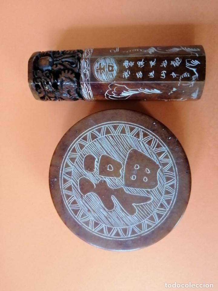 Antig&uuml;edades: ESTUCHE CON SELLO KOREANO Y RECIPIENTE CON LACRE ROJO - Foto 15