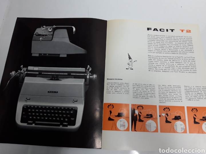 Antig&uuml;edades: Publidad maquina de escribir FACIT - Foto 3