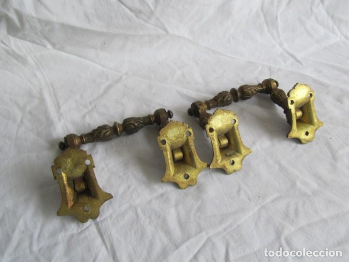 Antig&uuml;edades: Pareja de tiradores de bronce - Foto 5