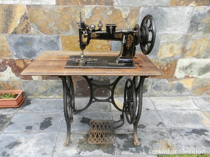 construcción Comprensión Al por menor antigua maquina de coser cuero atlas año 1900 s - Compra venta en  todocoleccion