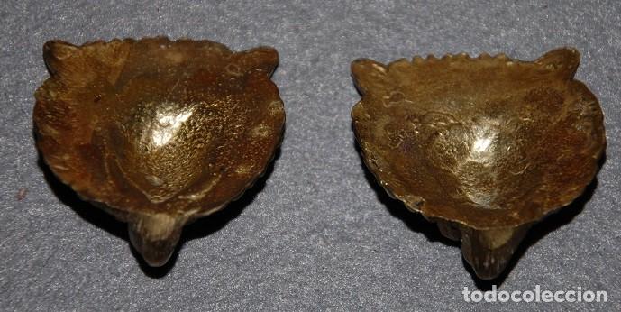 Antig&uuml;edades: PAREJA DE APLIQUES CABEZAS DE LEON-09 - Foto 2