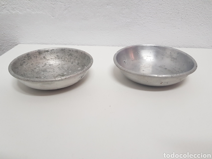 Antig&uuml;edades: Platos de aluminio para balanza peque&ntilde;a - Foto 1