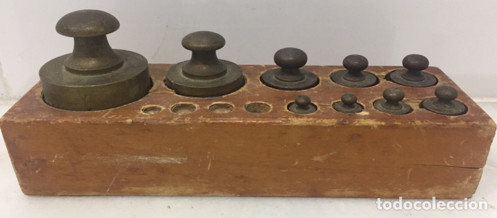 Antig&uuml;edades: ANTIGUO TACO DE PESAS EN BRONCE MACIZO - Foto 2