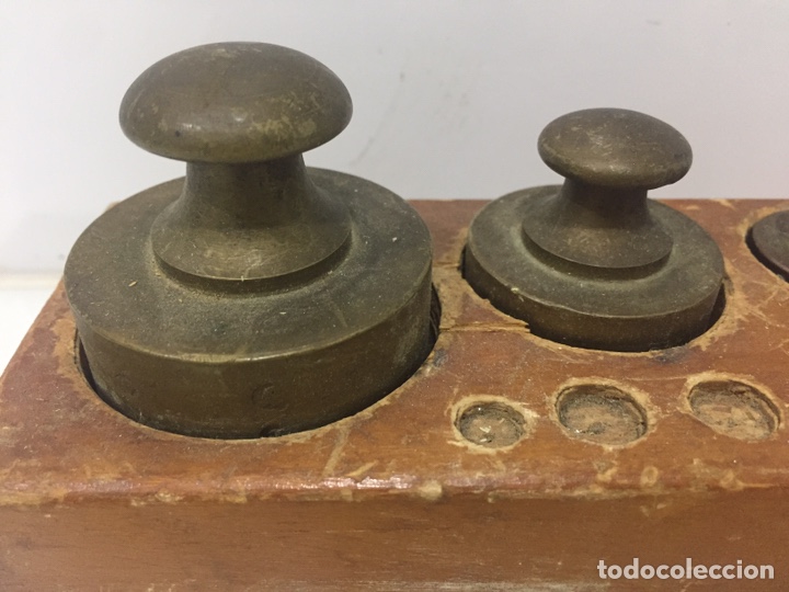 Antig&uuml;edades: ANTIGUO TACO DE PESAS EN BRONCE MACIZO - Foto 8