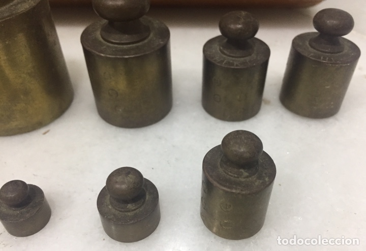 Antig&uuml;edades: ANTIGUO TACO DE PESAS EN BRONCE MACIZO - Foto 12