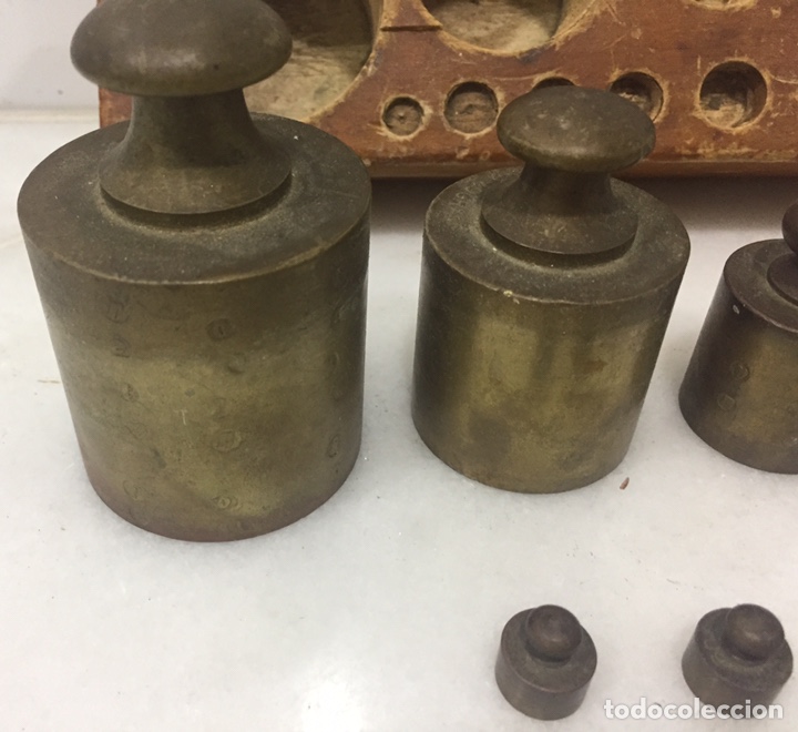 Antig&uuml;edades: ANTIGUO TACO DE PESAS EN BRONCE MACIZO - Foto 13