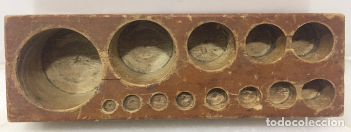 Antig&uuml;edades: ANTIGUO TACO DE PESAS EN BRONCE MACIZO - Foto 14