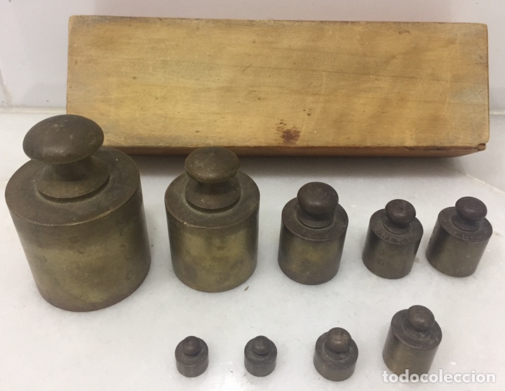 Antig&uuml;edades: ANTIGUO TACO DE PESAS EN BRONCE MACIZO - Foto 15