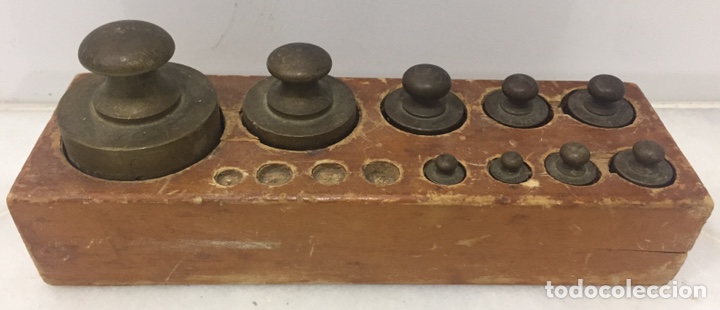 Antig&uuml;edades: ANTIGUO TACO DE PESAS EN BRONCE MACIZO - Foto 1