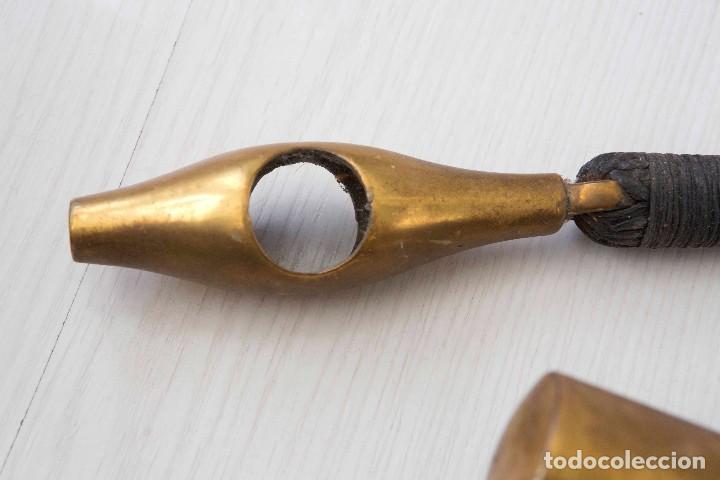 Antig&uuml;edades: Corredera o Querub&iacute;n rotador antiguo de bronce. - Foto 3
