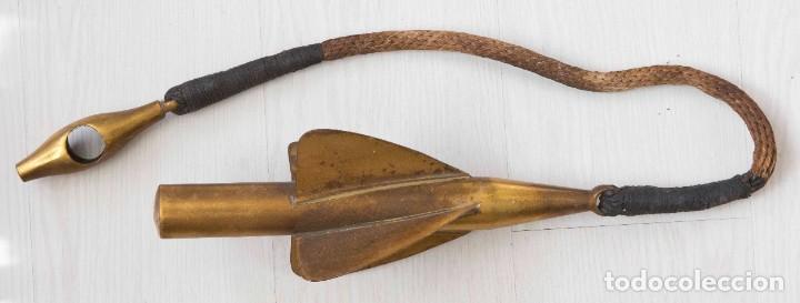 Antig&uuml;edades: Corredera o Querub&iacute;n rotador antiguo de bronce. - Foto 1