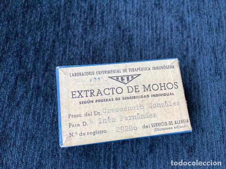 Antig&uuml;edades: CAJITA con EXTRACTO de MOHOS de LABORATORIOS LETI. - Foto 3