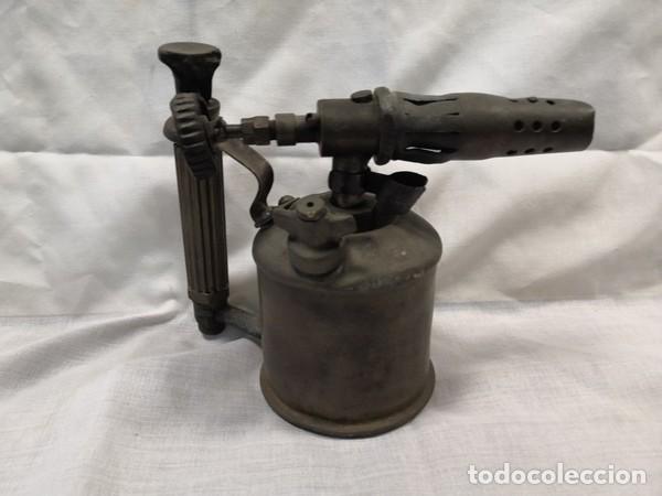 Antig&uuml;edades: ANTIGUO SOPLETE DE METAL SUIZO - Foto 1