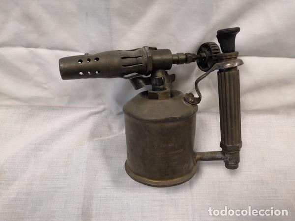 Antig&uuml;edades: ANTIGUO SOPLETE DE METAL SUIZO - Foto 3