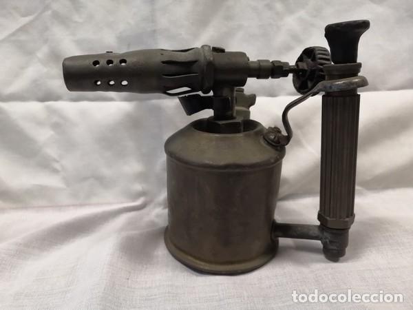 Antig&uuml;edades: ANTIGUO SOPLETE DE METAL SUIZO - Foto 4