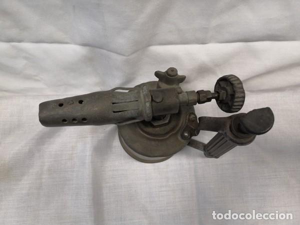 Antig&uuml;edades: ANTIGUO SOPLETE DE METAL SUIZO - Foto 5
