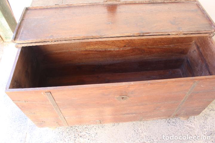Antig&uuml;edades: caja baul cofre capitan de barco - Foto 3