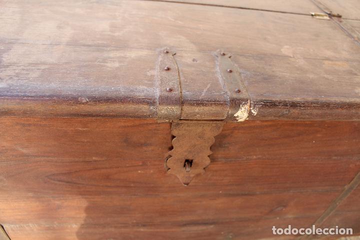 Antig&uuml;edades: caja baul cofre capitan de barco - Foto 4