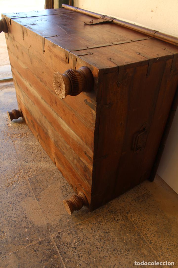 Antig&uuml;edades: caja baul cofre capitan de barco - Foto 5