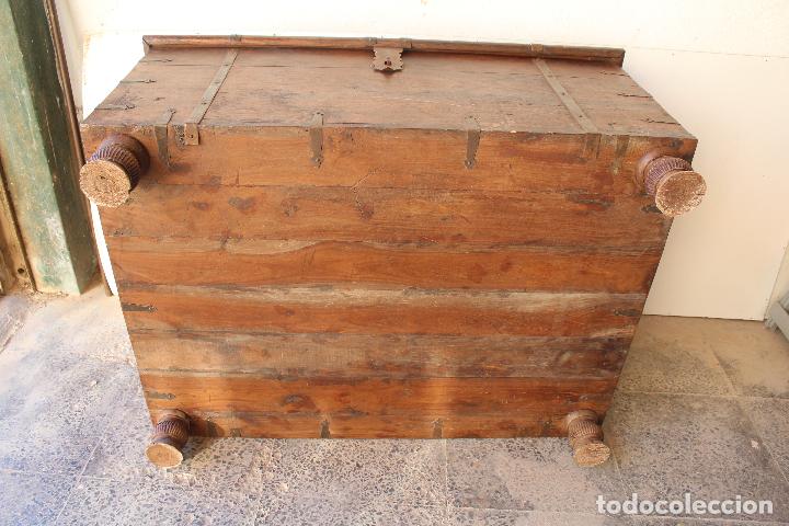Antig&uuml;edades: caja baul cofre capitan de barco - Foto 13