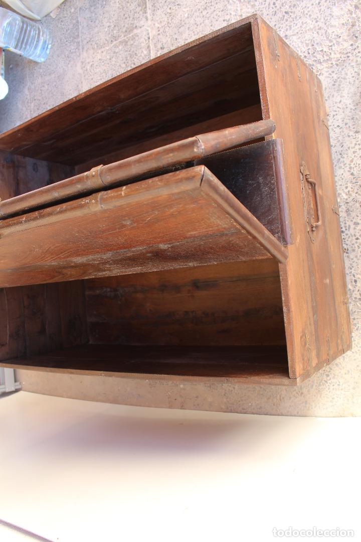 Antig&uuml;edades: caja baul cofre capitan de barco - Foto 20