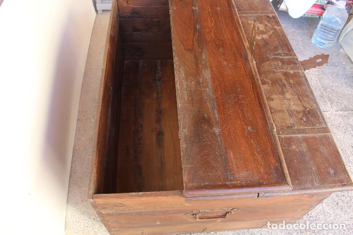 Antig&uuml;edades: caja baul cofre capitan de barco - Foto 22