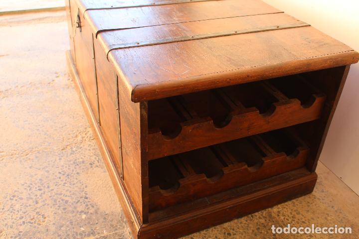 Antig&uuml;edades: caja baul cojunto cofre capitan de barco - Foto 4