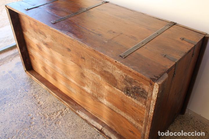 Antig&uuml;edades: caja baul cojunto cofre capitan de barco - Foto 10