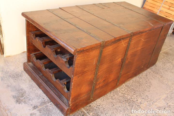 Antig&uuml;edades: caja baul cojunto cofre capitan de barco - Foto 11