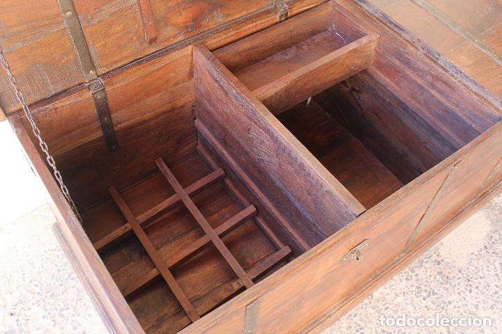 Antig&uuml;edades: caja baul cojunto cofre capitan de barco - Foto 17