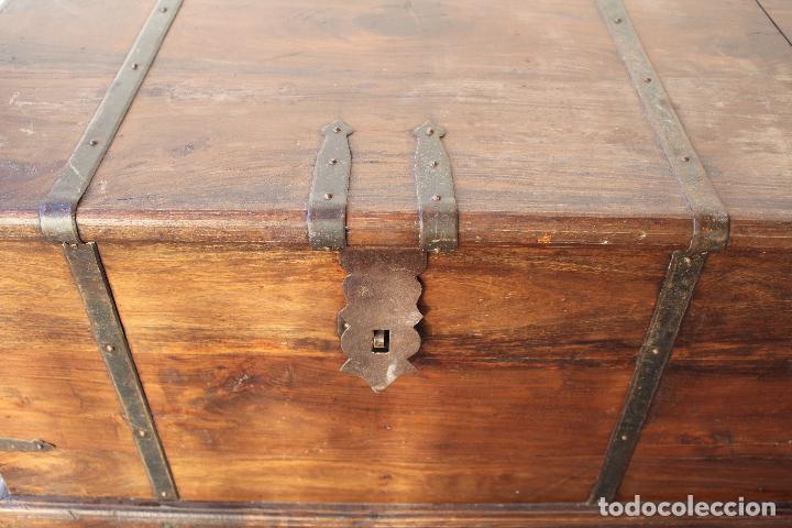 Antig&uuml;edades: caja baul cojunto cofre capitan de barco - Foto 19