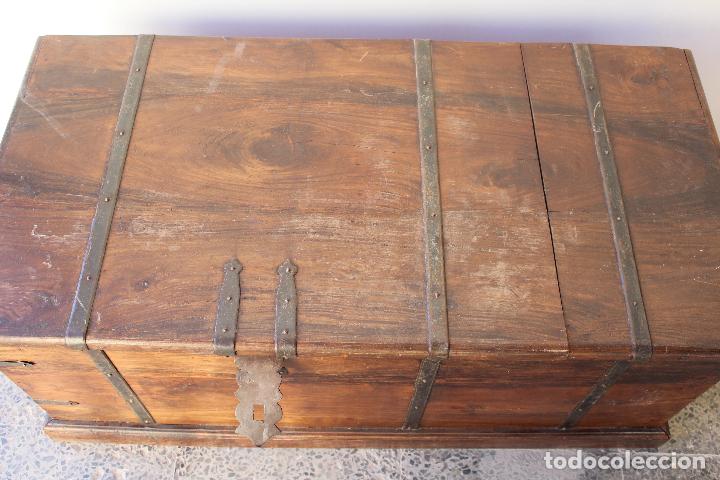Antig&uuml;edades: caja baul cojunto cofre capitan de barco - Foto 20