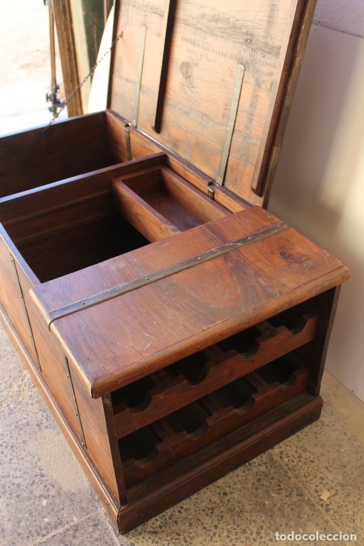 Antig&uuml;edades: caja baul cojunto cofre capitan de barco - Foto 1
