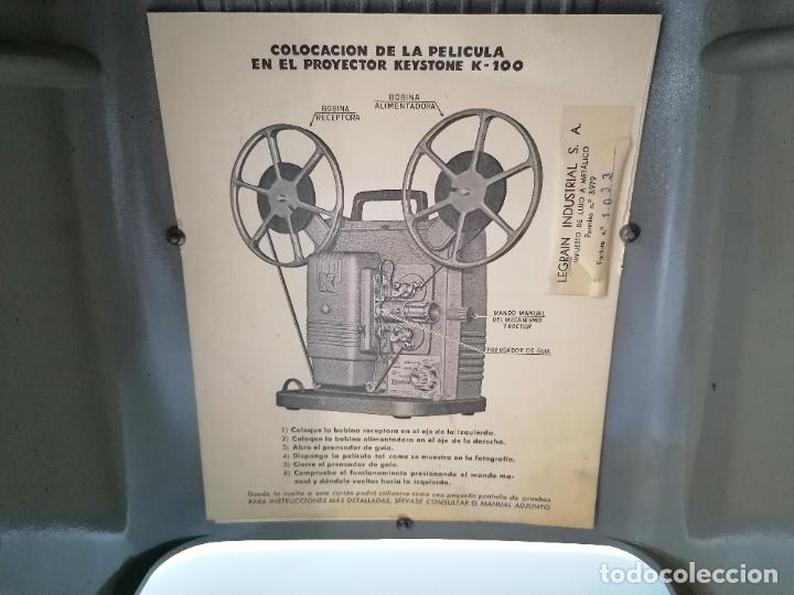 Antig&uuml;edades: PROYECTOR DE CINE 8 MM, MARCA KEYSTONE, MODELO K - 100 - Foto 2