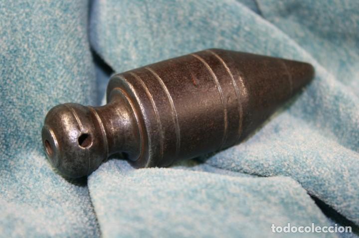 Antig&uuml;edades: Plomada Construcci&oacute;n sin nuez. S.XIX. Plumb bob Construction without nut - Foto 4