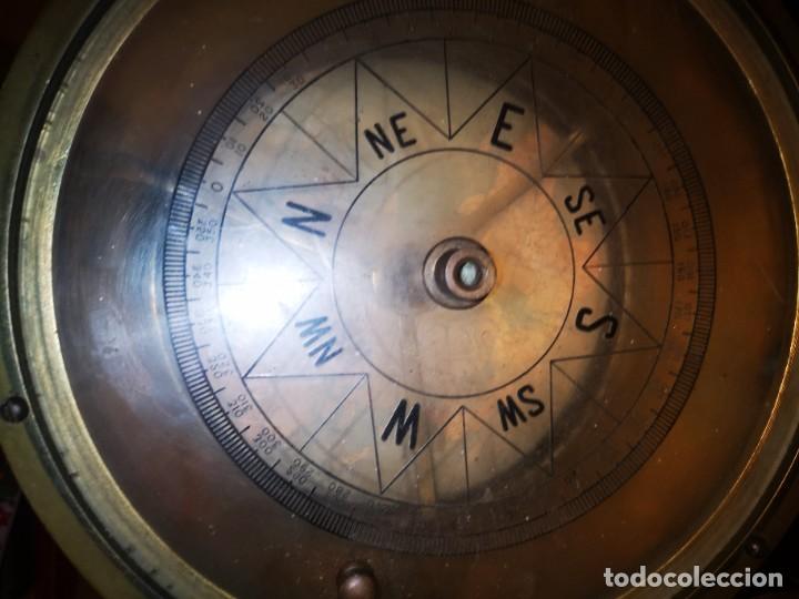 Antig&uuml;edades: Carcasa para Br&uacute;jula n&aacute;utica en bronce - Foto 3