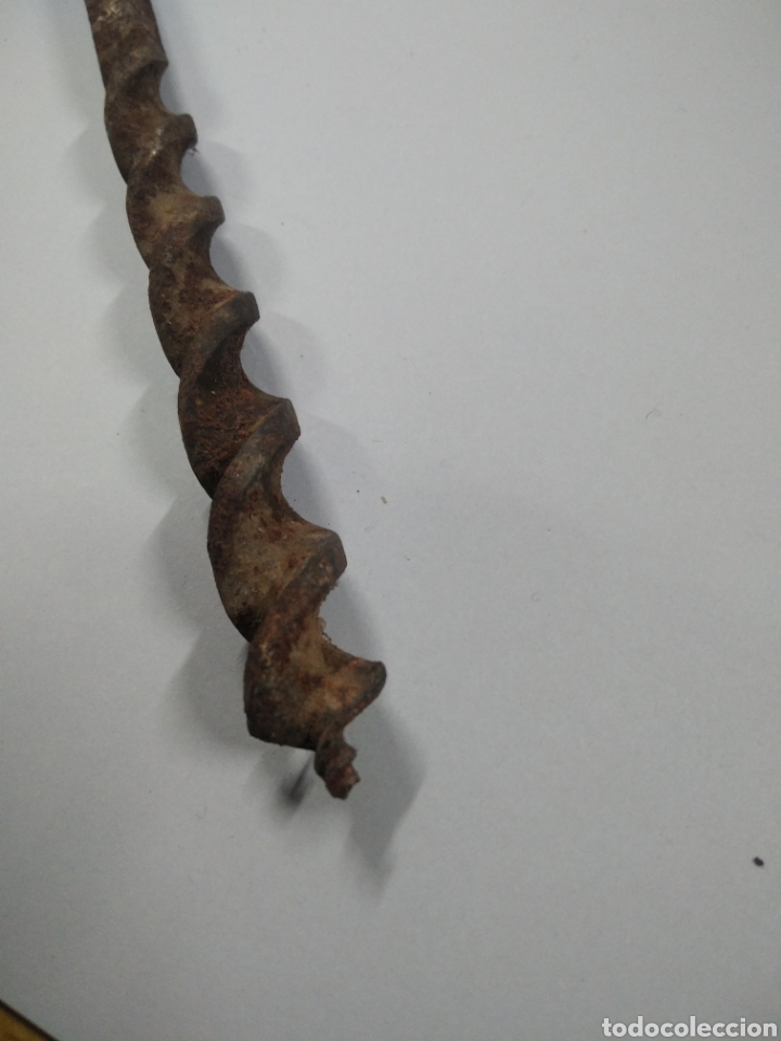 Antig&uuml;edades: Antigua broca taladro manual de Carpintero 42cm - Foto 3