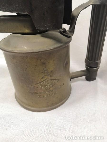 Antig&uuml;edades: ANTIGUO SOPLETE DE METAL DE LA MARCA SERROT - Foto 3