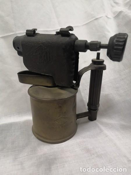Antig&uuml;edades: ANTIGUO SOPLETE DE METAL DE LA MARCA SERROT - Foto 5