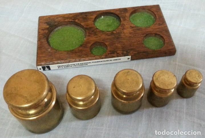 Antig&uuml;edades: Pesas originales en bronce. 6 piezas. - Foto 3