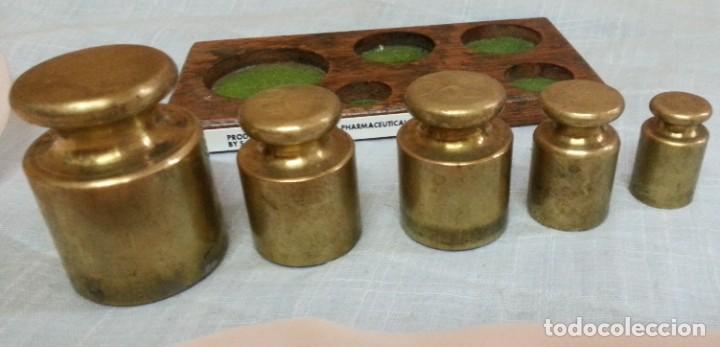 Antig&uuml;edades: Pesas originales en bronce. 6 piezas. - Foto 5