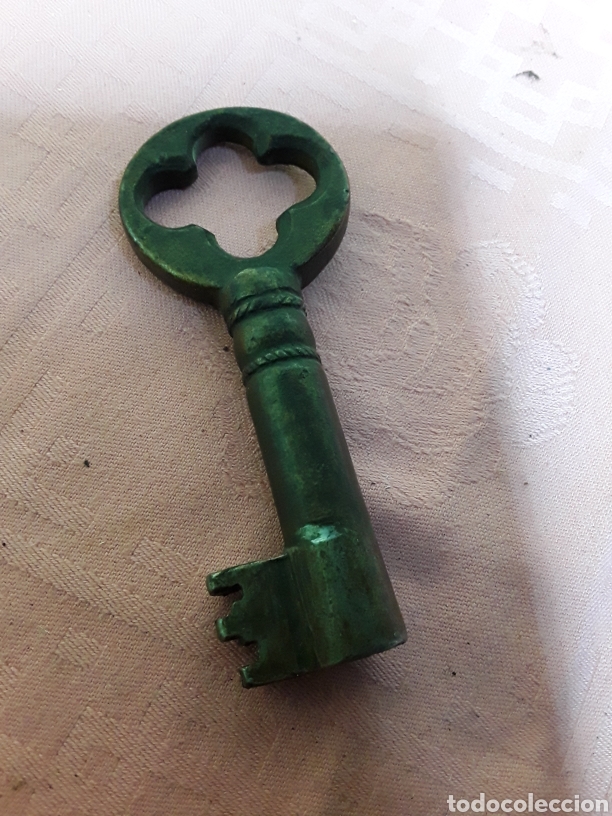 Antigüedades: Gran candado con su llave - Foto 8 - 245439580