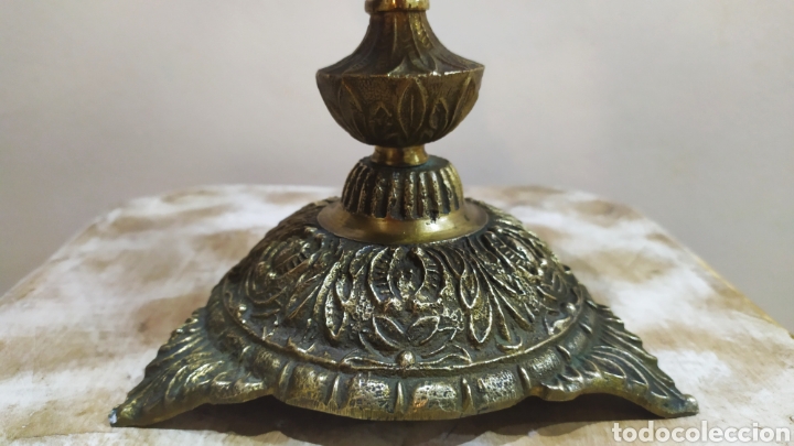 Antig&uuml;edades: Cenicero de Bronce con pie, macizo. - Foto 4