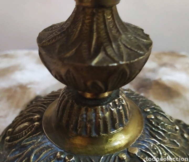 Antig&uuml;edades: Cenicero de Bronce con pie, macizo. - Foto 11