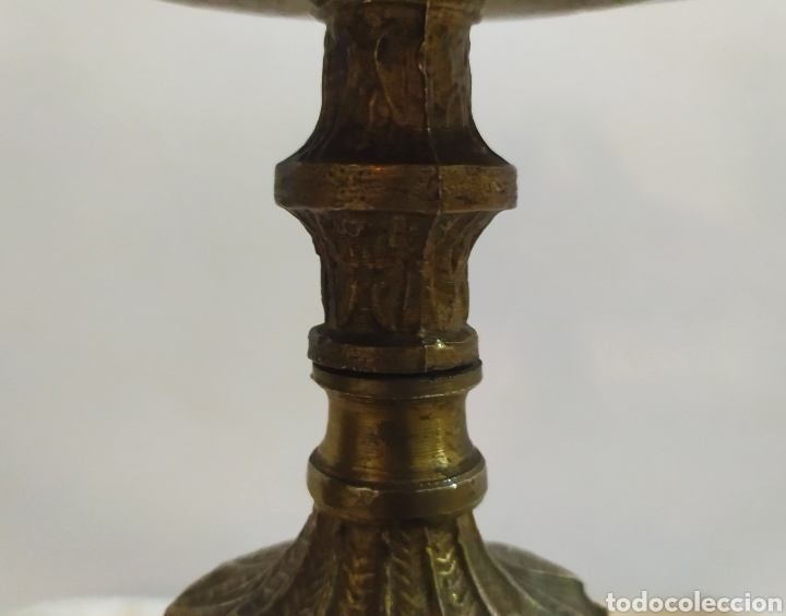 Antig&uuml;edades: Cenicero de Bronce con pie, macizo. - Foto 12