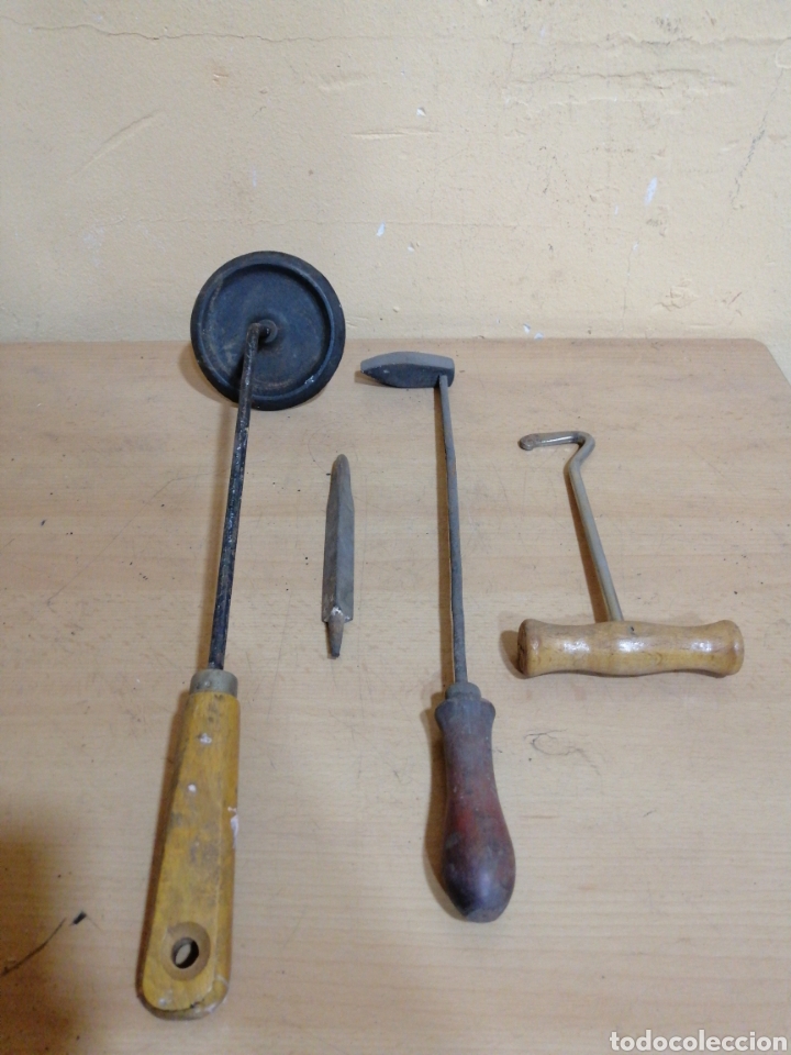 Decoración Por nombre Humildad lote de 4 antiguas herramientas artesanales - Compra venta en todocoleccion