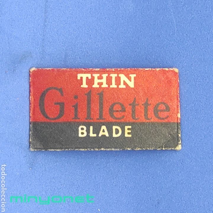 Antig&uuml;edades: Hoja de afeitar con funda Gillette Thin Blade - Foto 1