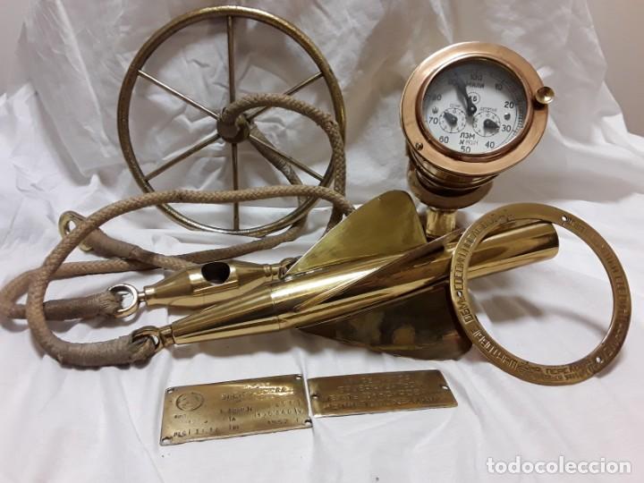 Antigüedades: RARA CORREDERA NAUTICA - UNION SOVIETICA , AÑO 1952. ORIGINAL Y EN MUY BUEN ESTADO. NAUTICA / NAVAL.. Lote 247196785